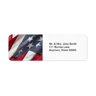 Drapeau du étiquette de adresse des États-Unis