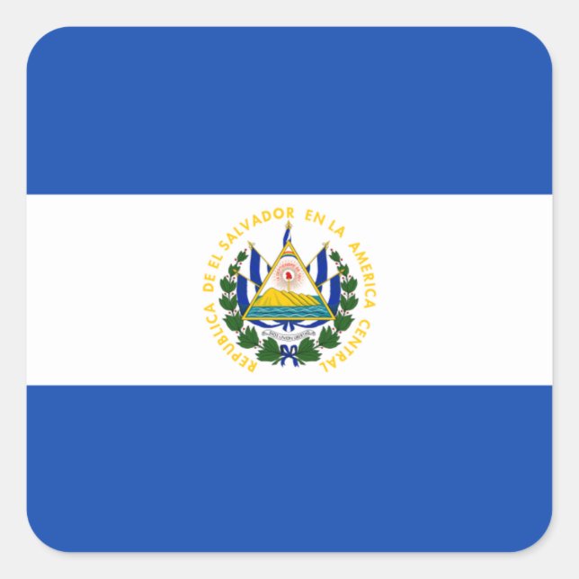 Drapeau du Étiquette El Salvador (Devant)