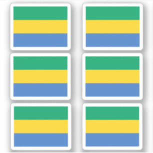 Drapeau du Gabon - une collection Sticker