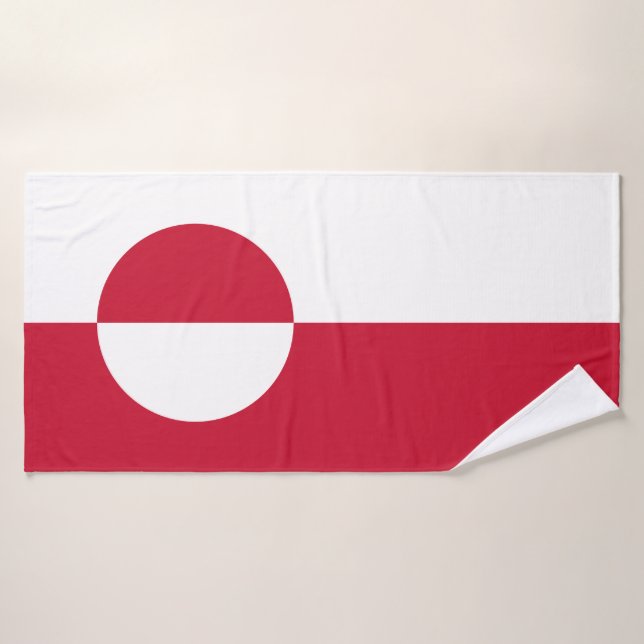 Drapeau du Groenland (Serviette de bain)