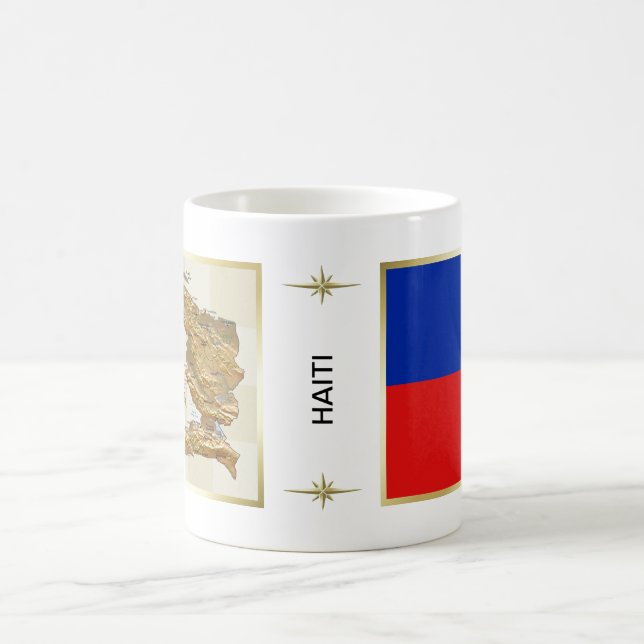 Drapeau du Haïti + Tasse de carte (Centre)