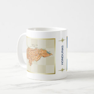 Drapeau du Honduras + Tasse de carte