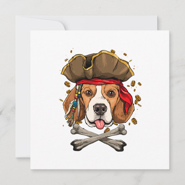 Drapeau du Jolly roger de pirate de chien beagle (Devant)