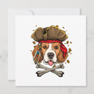 Drapeau du Jolly roger de pirate de chien beagle