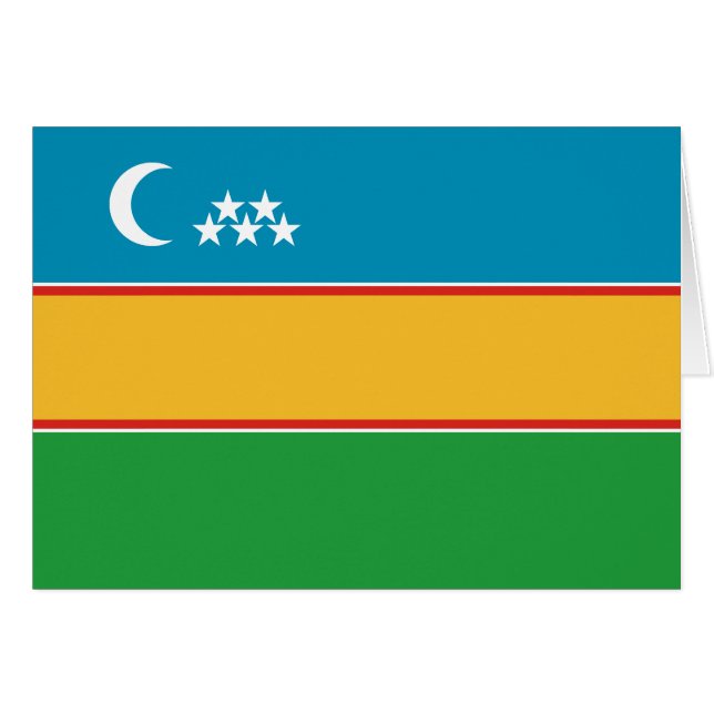 Drapeau du Karakalpakstan (Devant horizontal)