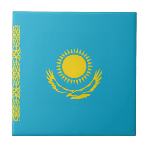 Drapeau du Kazakhstan Carreau en céramique