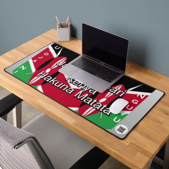 Drapeau du Kenya Umoja ni Nguvu | Personnalisable  (Bureau 2)