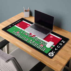 Drapeau du Kenya Umoja ni Nguvu Rouge Vert Noir