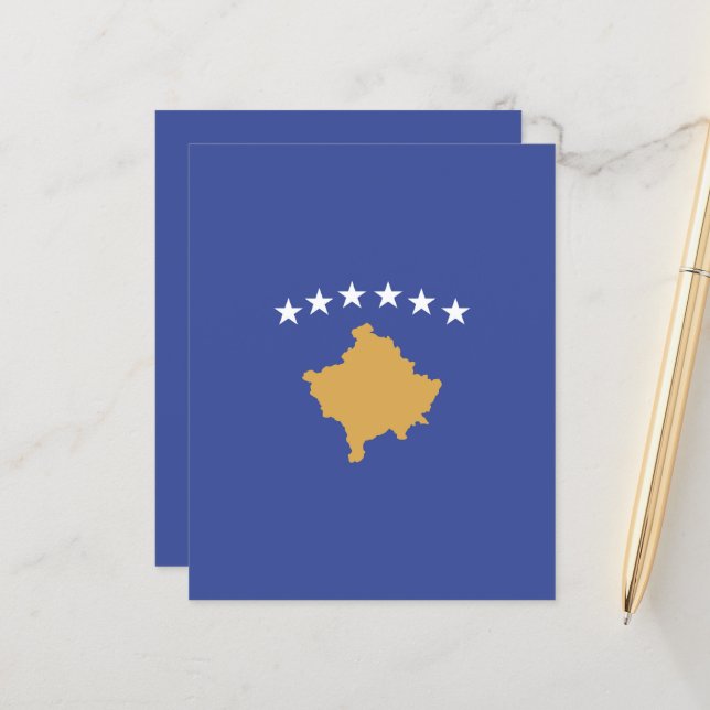 drapeau du Kosovo (Devant/Arrière en situation)
