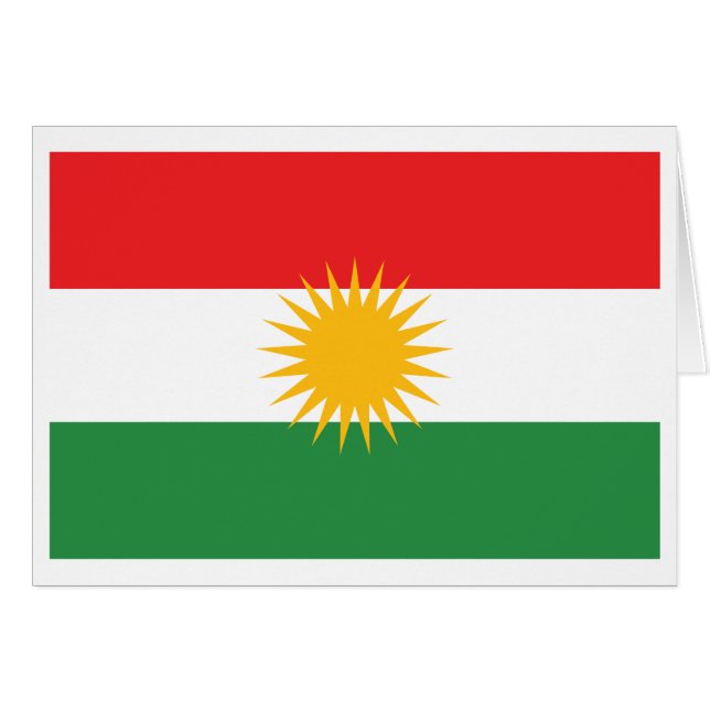 Drapeau du Kurdistan (Devant horizontal)