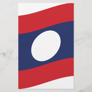 Drapeau du Laos qui flotte