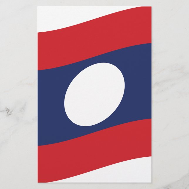 Drapeau du Laos qui flotte (Devant)