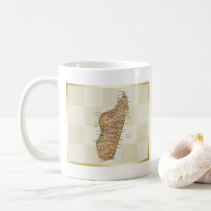 Drapeau du Madagascar + Tasse de carte