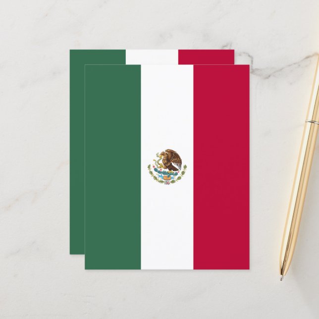 Drapeau du Mexique (Devant/Arrière en situation)