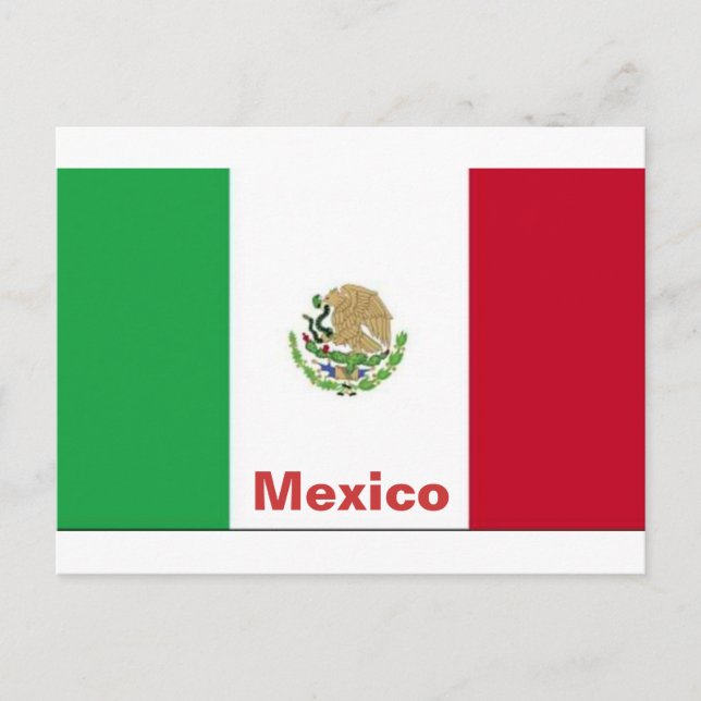 Drapeau du Mexique Carte postale (Devant)
