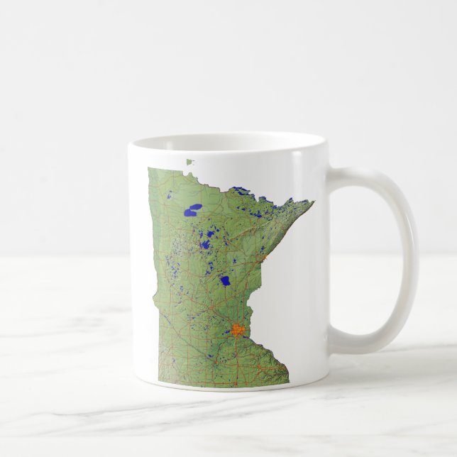 Drapeau du Minnesotan + Mug Carte (Droite)