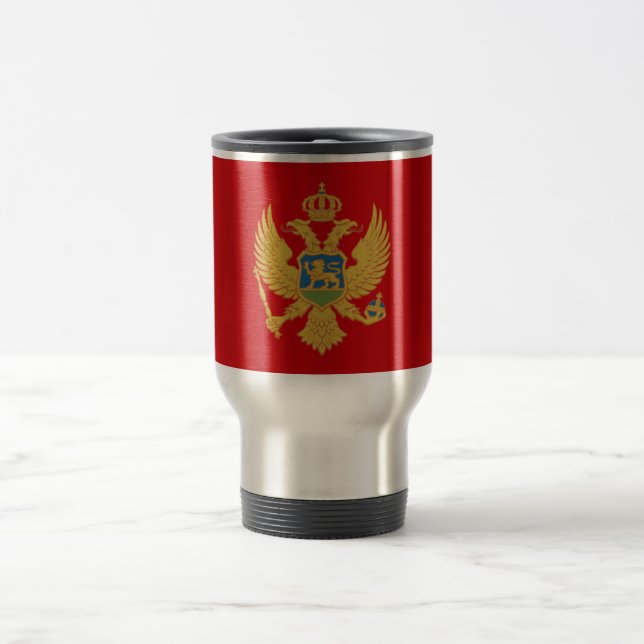Drapeau du Monténégro Voyage / Mug de navette (Centre)