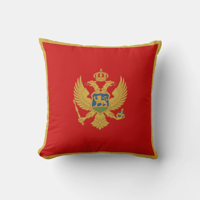 Drapeau du Monténégro x Coussin du drapeau (Recto)