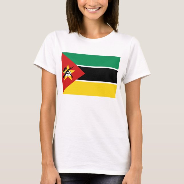 Drapeau du Mozambique x Carte T-shirt (Devant)