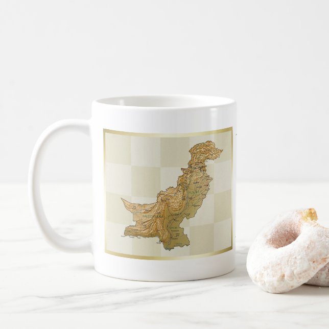 Drapeau du Pakistan + Tasse de carte (Avec donut)