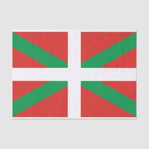 Drapeau du papier de soie de soie Basque de pays