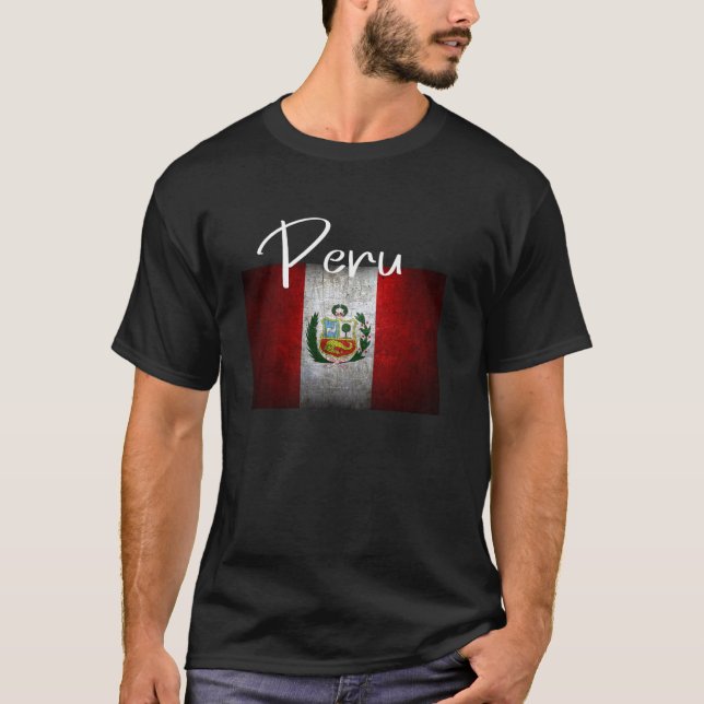Drapeau du Pérou, tshirt péruvien, chemise Pérou p (Devant)
