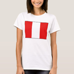 Drapeau du Pérou x Carte T-shirt