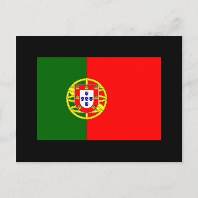 Drapeau du Portugal Carte postale (Devant)