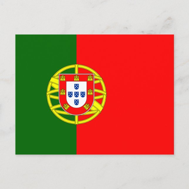 Drapeau du Portugal Carte postale (Devant)