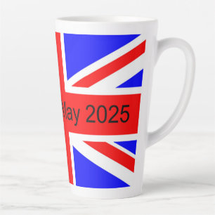 Drapeau du Royaume-Uni VE jour 2025 Latte Mug