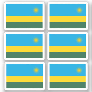 Drapeau du Rwanda - une collection Sticker