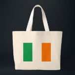 Drapeau du Sac fourre-tout Jumbo d'Irlande<br><div class="desc">Le pays "Drapeau de l'Irlande" avec un tricolore vertical de vert,  blanc et orange. Cliquez sur "Personnaliser" pour ajouter le nom ou les initiales,  si vous le souhaitez.</div>