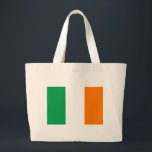 Drapeau du Sac fourre-tout Jumbo d'Irlande<br><div class="desc">Le pays "Drapeau de l'Irlande" avec un tricolore vertical de vert, blanc et orange. Cliquez sur "Personnaliser" pour ajouter le nom ou les initiales, si vous le souhaitez.</div>