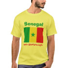 Drapeau du Sénégal + Carte + T-shirt des textes