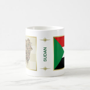 Drapeau du Soudan + Tasse de carte