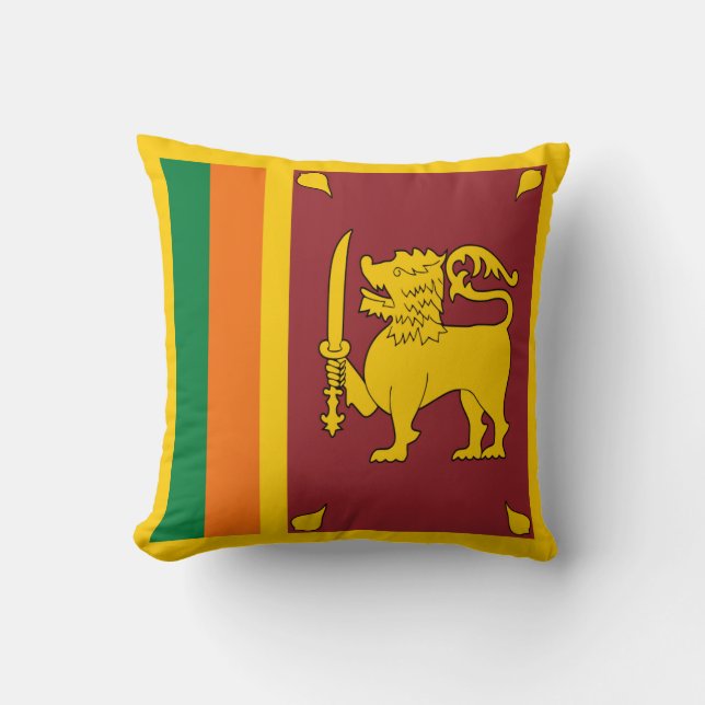 Drapeau du Sri Lanka x Coussin du drapeau (Recto)