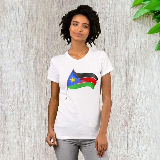 Drapeau du Sud Soudan Couleurs du pays T-shirt fem (Créateur téléchargé)