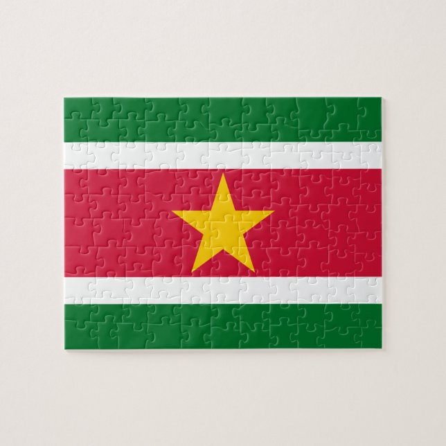 Drapeau du Surinam Photo Puzzle (Horizontal)