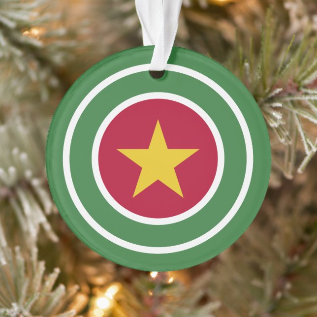 Drapeau du Surinam Roundel, Drapeau rond du Surina (Arbre)