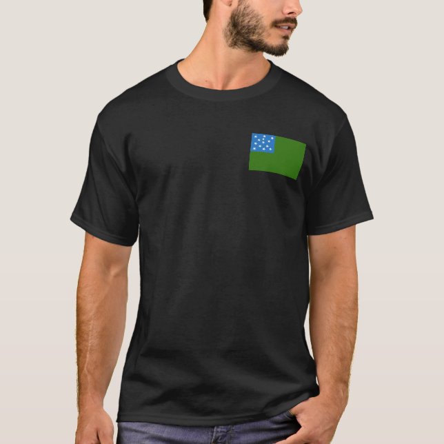 Drapeau du T-shirt des Garçons de la Montagne Vert (Devant)