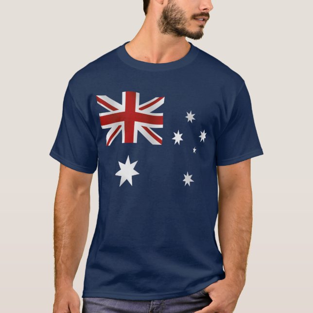 Drapeau du T-shirt des hommes de l'Australie (Devant)