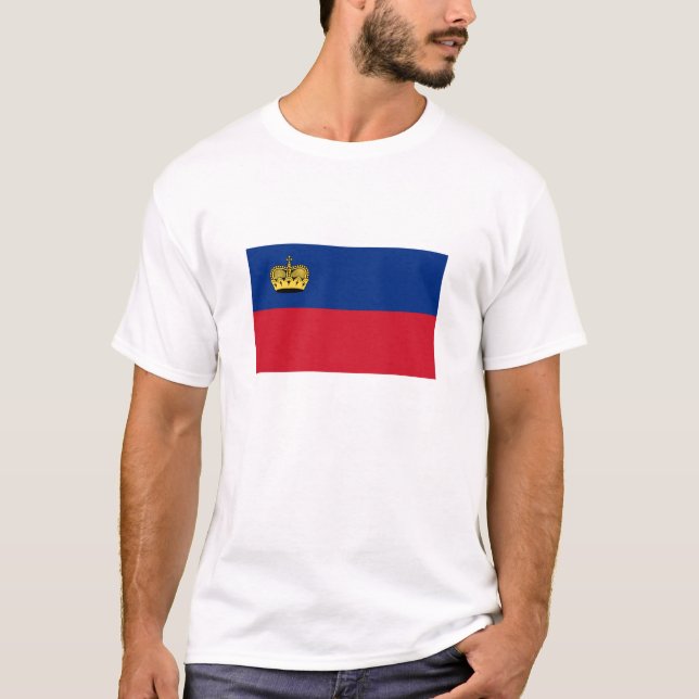 Drapeau du T-shirt Liechtenstein (Devant)