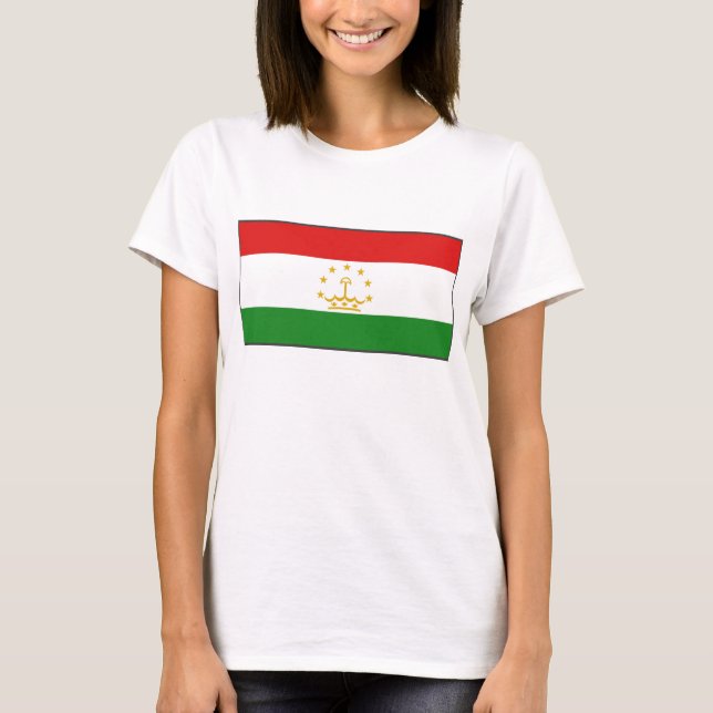 Drapeau du Tadjikistan x Carte T-shirt (Devant)