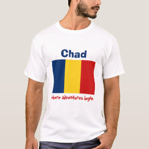 Drapeau du Tchad + Carte + T-shirt des textes