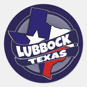 Drapeau du Texas Lubbock autocollants d'éclatement