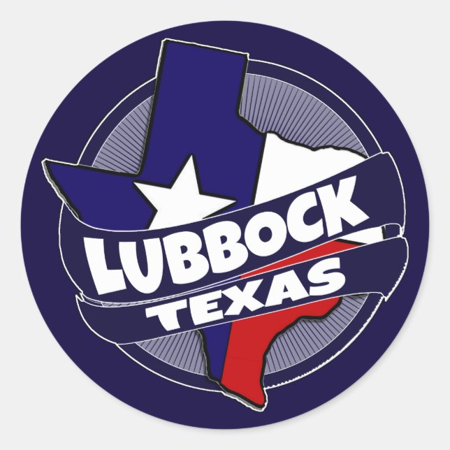 Drapeau du Texas Lubbock autocollants d'éclatement (Devant)
