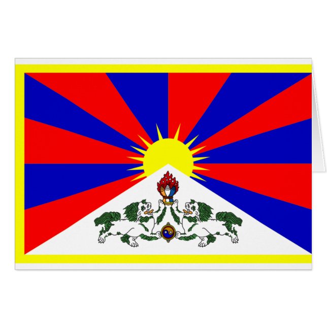 Drapeau du Thibet (Devant horizontal)