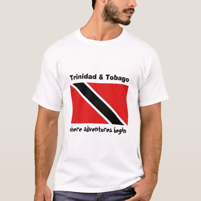 Drapeau du Trinidad-et-Tobago + Carte + T-shirt (Devant)