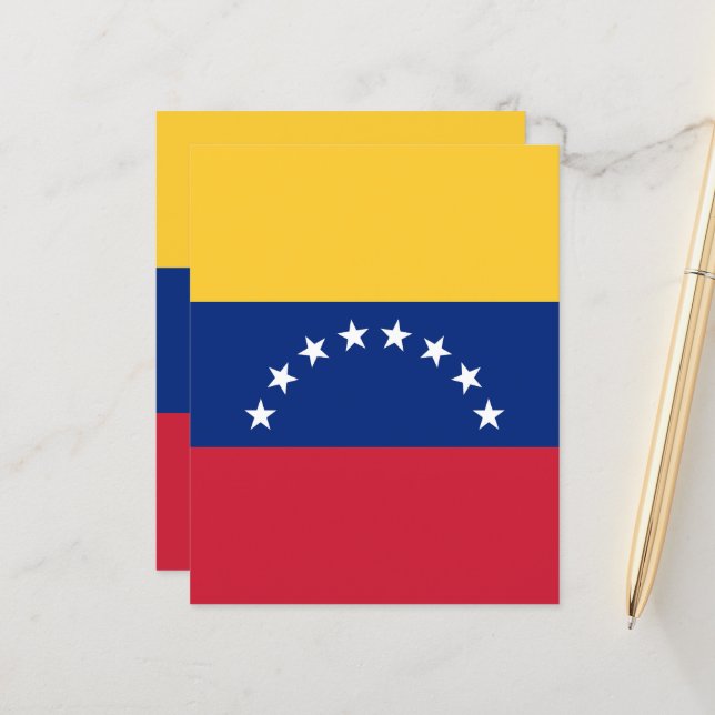 Drapeau du Vénézuela (Devant/Arrière en situation)