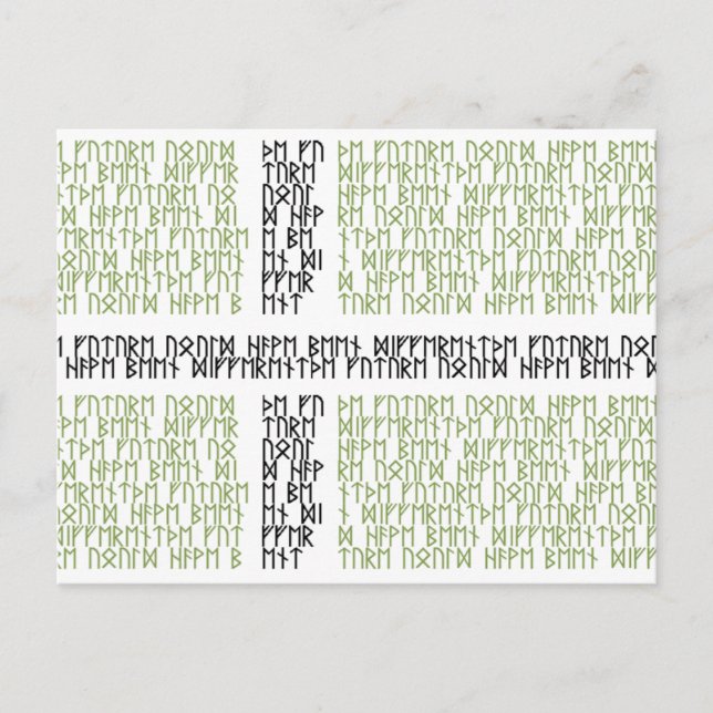 Drapeau du Vinland w Runes - Carte postale (Devant)